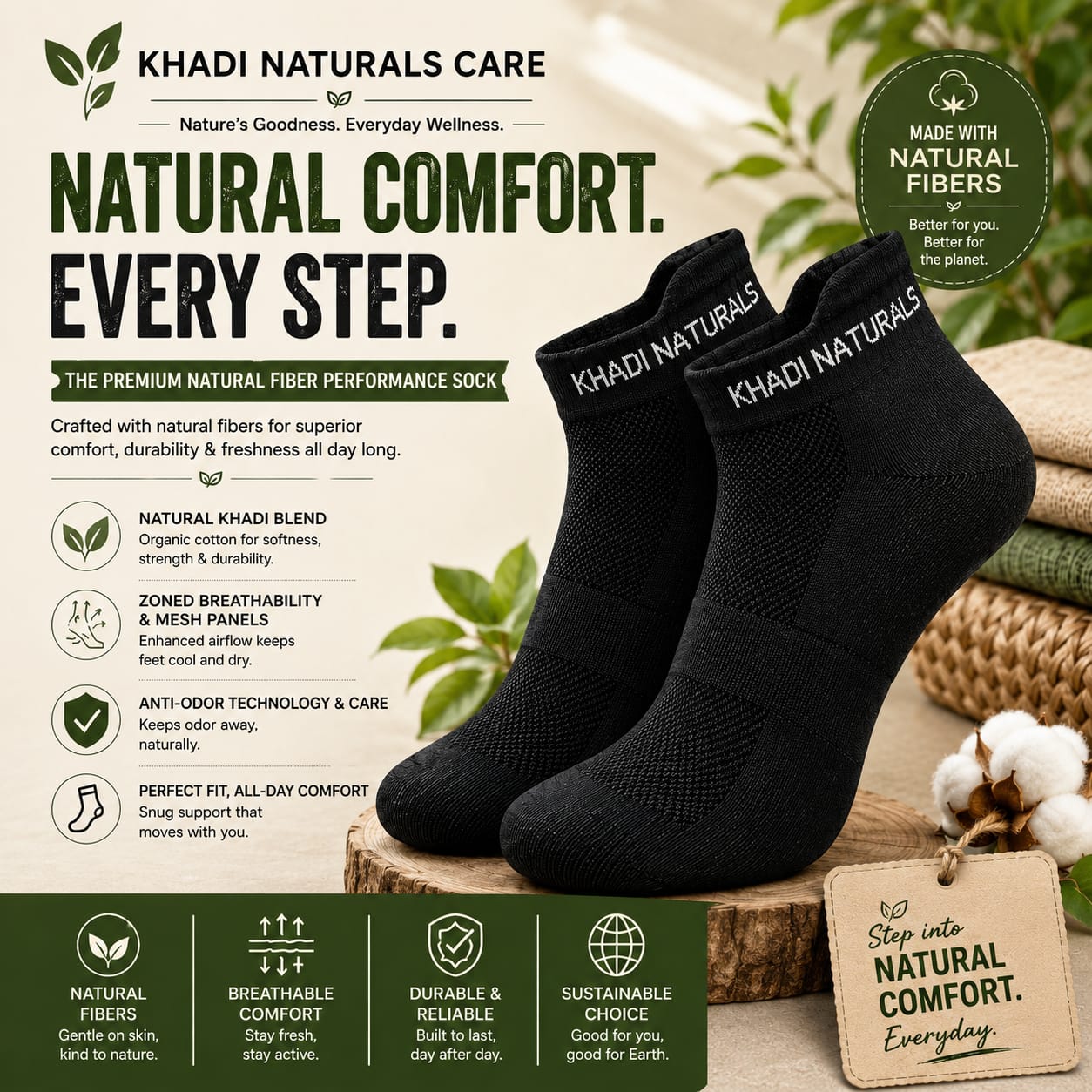 Khadi naturals care Bamboo socks